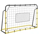 Kickback Fußball Rebounder Tor Rückprallwand Netz für Fußball, Basketball und Baseball, Stahl+PE, Gelb+Schwarz, 184 x 63