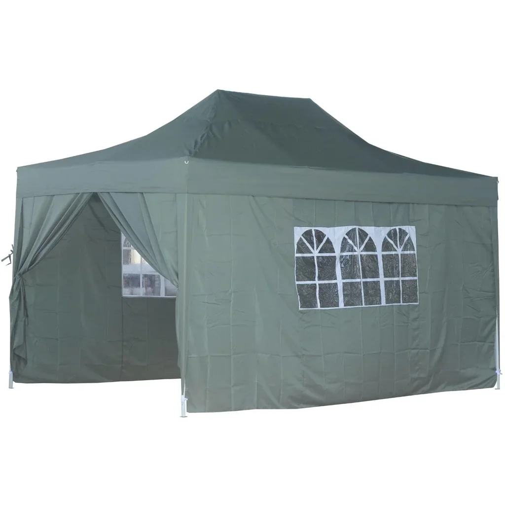 Faltpavillon inkl. 4 Seitenteilen Grün 3x4,5m Pavillon