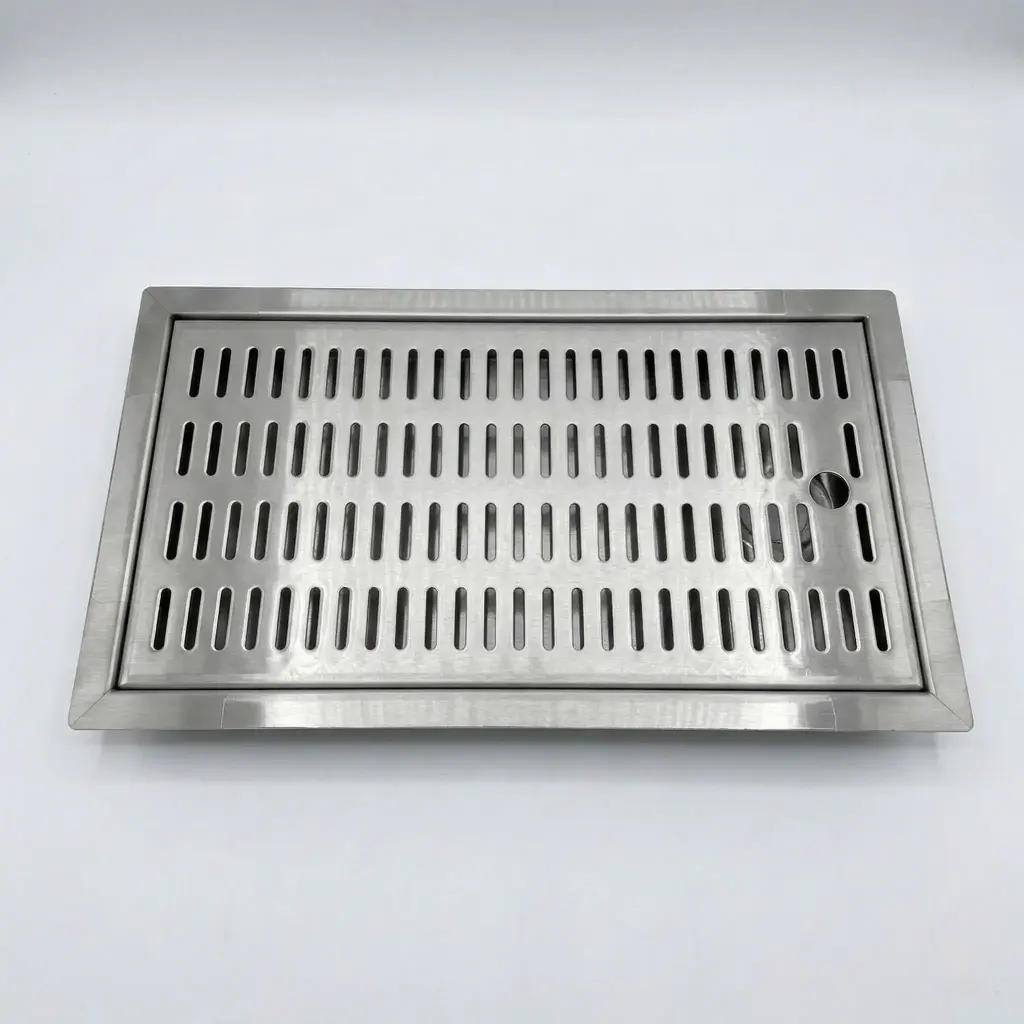 Tropfblech, Abtropfblech, Tropfschale - CNS zum Einlassen, 480 x 313 mm