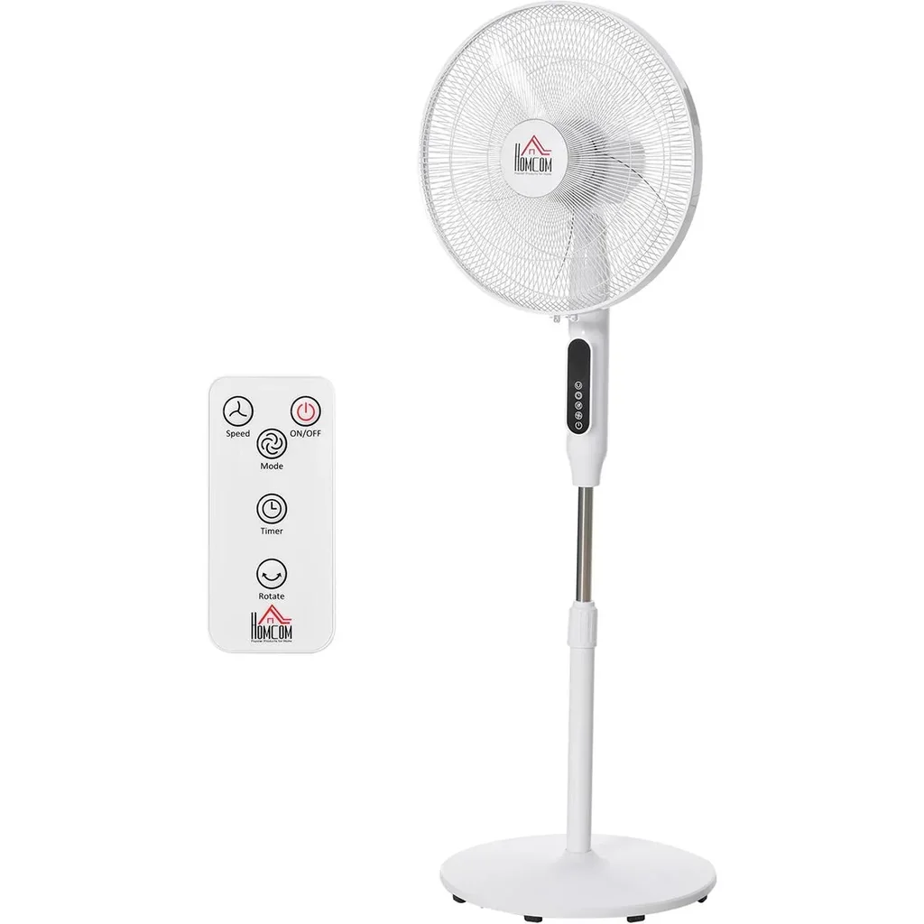 Standventilator mit 3 Belüftungsstufen schwarz/weiß