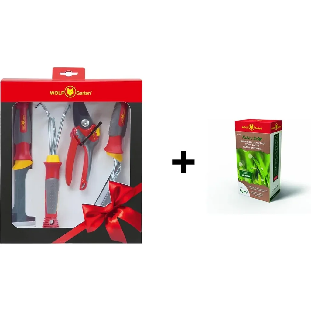 City 4-teiliges Gartengeräte-Set mit Grassamen
