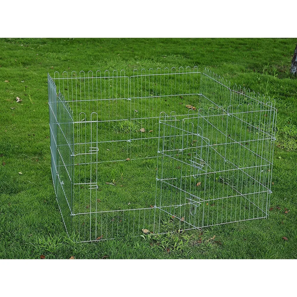 Freilaufgehege Welpenauslauf Welpengitter 8-teilig Maße: 63x91cm