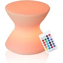 LED-Hocker LED Beistelltisch Gartenleuchte 16 Farben Farbwechsel Fernbedienung PE 40 x 40 x 36 cm