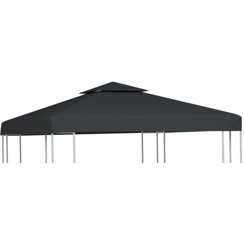 Ersatz-Leinwand-Pavillon 310 g/m² 3x3 m dunkelgrau