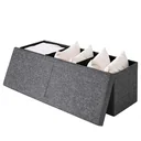 Faltbarer Sitzkasten mit Klappdeckel dunkelgrau - 115x38x38cm