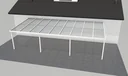 Terrassendach Premium, weiß, 9135 x 4060 mm - 10mm Verbundsicherheitsglas (VSG)