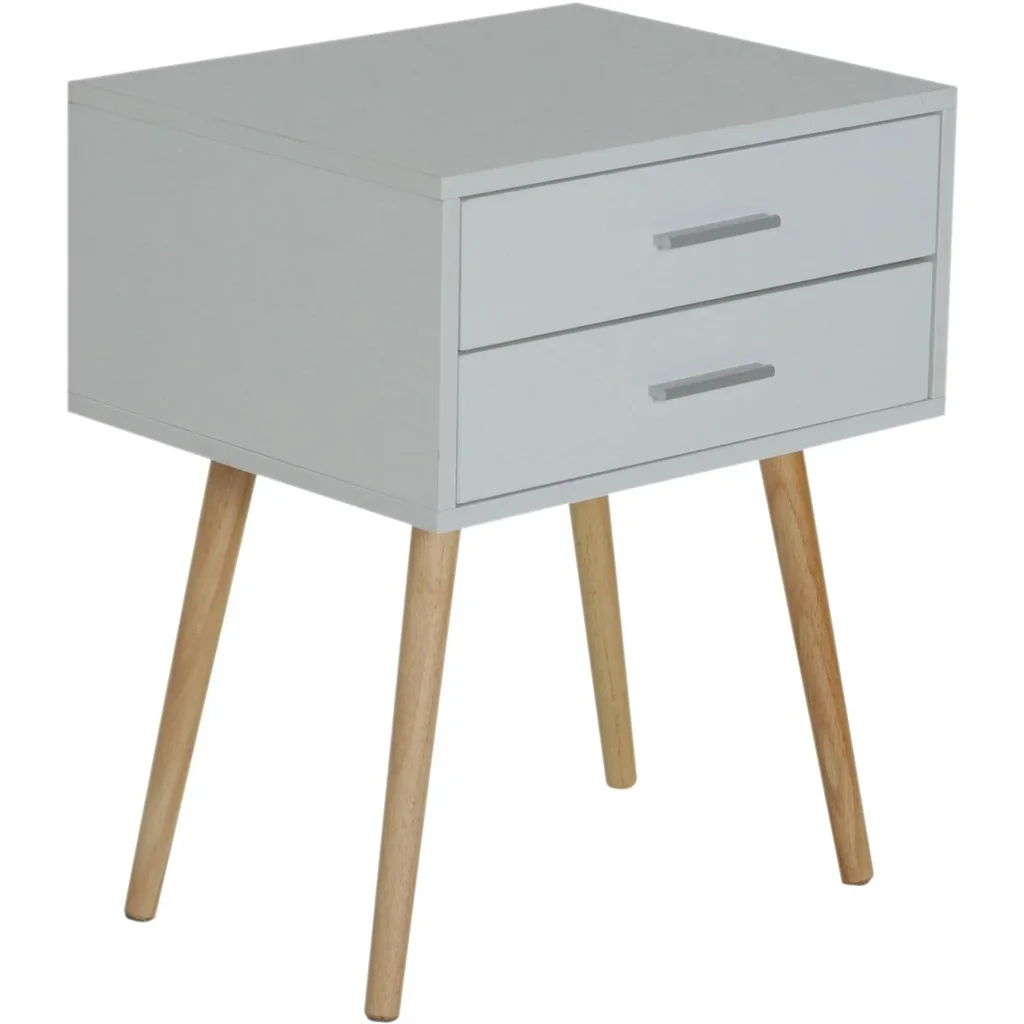 Nachttisch Nachtschrank Nachtkommode Konsole Beistelltisch 2 x Schublade Holz 48 x 40 x 60 cm