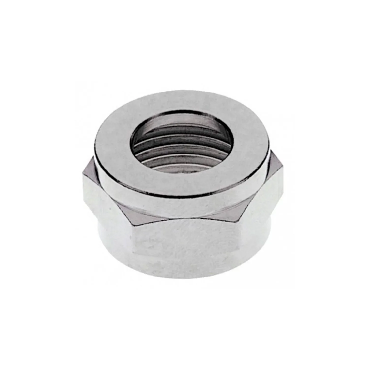 Sechskantmutter 1/2", Messing vernickelt