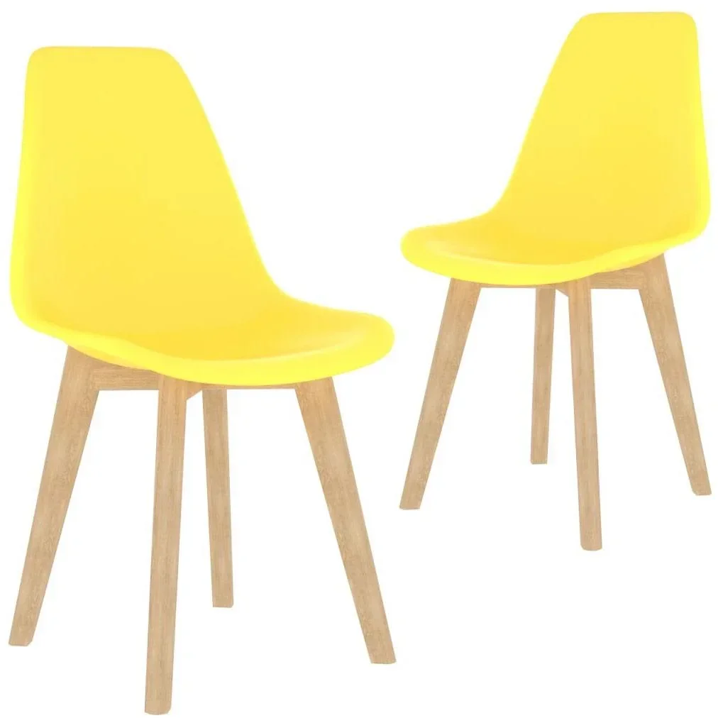 Esszimmerstühle 2-Sitzer Kunststoff gelb