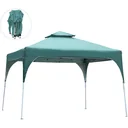 Pavillon Gartenpavillon Partyzelt Gartenzelt Festzelt Doppeldach UV-beständig Wasserabweisend Grün 3 x 3 x 2,75 m