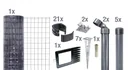 Fix-Clip Pro als Zaun-Komplettset, mit Einschlagbodenhülse, anthrazit, Höhe 102 cm, Länge 10 m