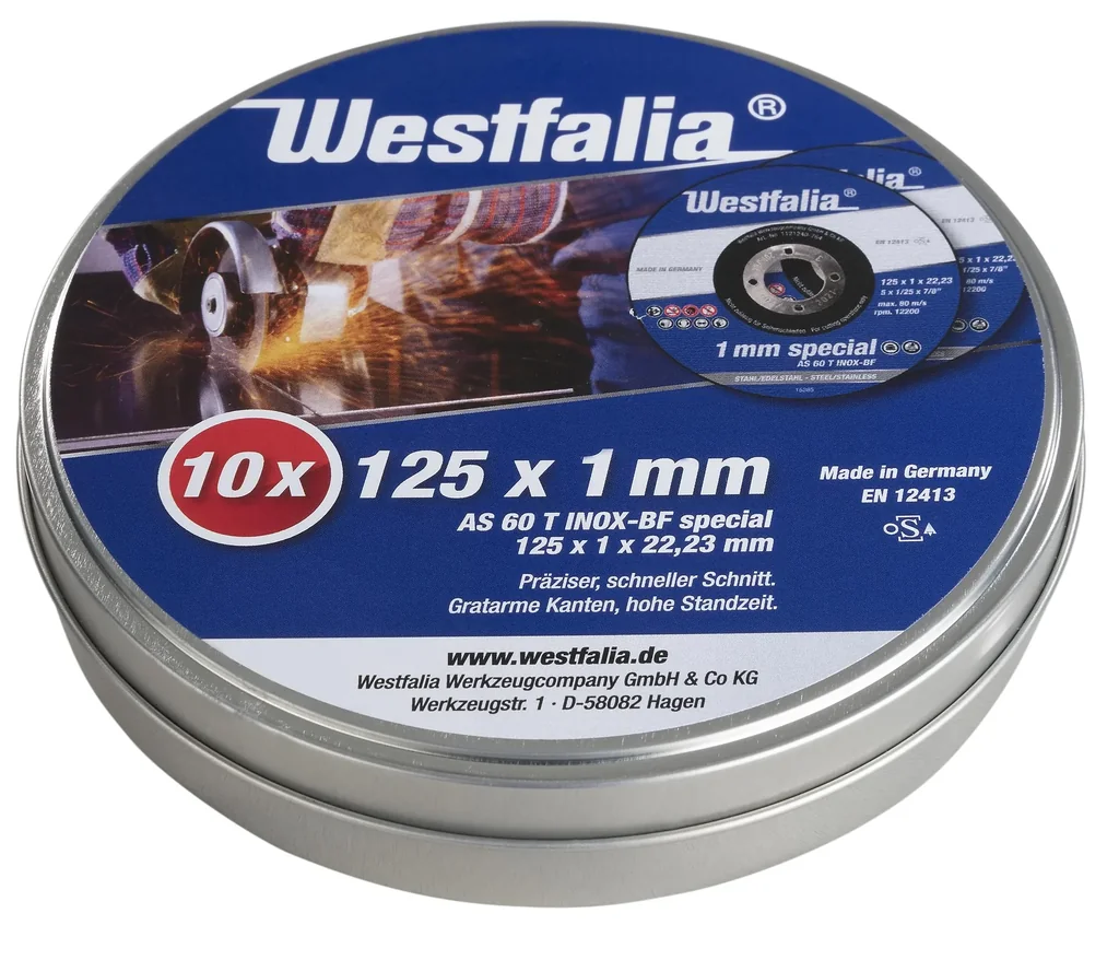 Trennscheiben INOX 125 x 1,0 mm, 10 Stück in Dose