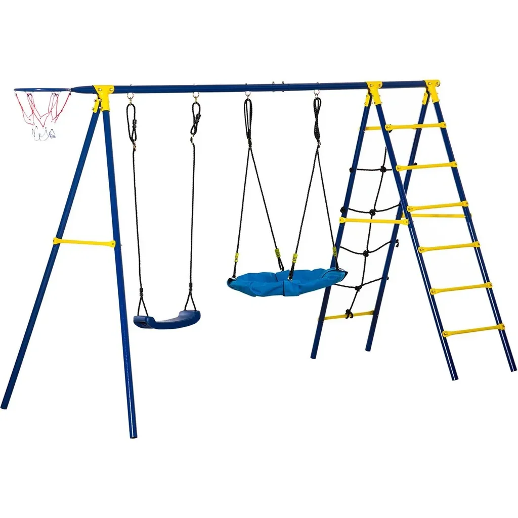 Kinderschaukel - Metallgestell - 285 x 138 x 175 cm