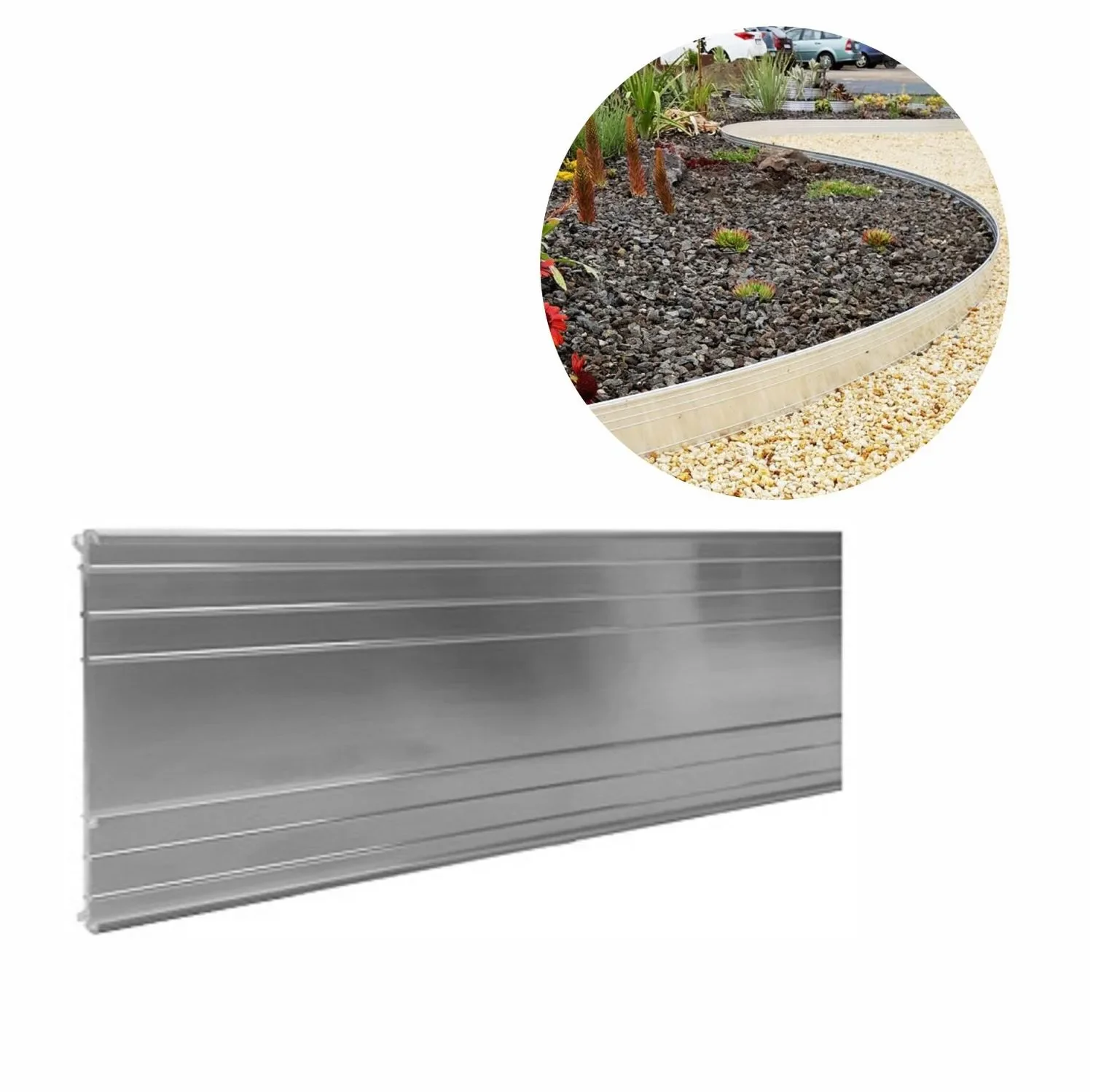 Ultra Starke Alu Rasenkante 14cm x 100cm | Beeteinfassung | Beetumrandung | Beetbegrenzungen