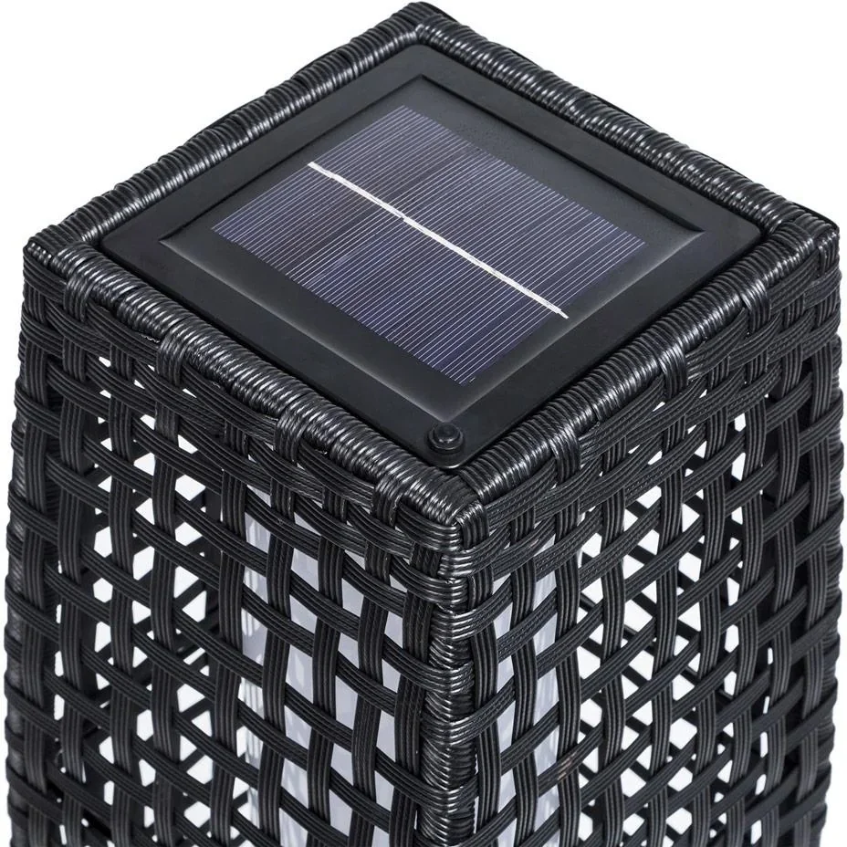 Solar-Gartenleuchte Polyrotan 25 LED 50cm