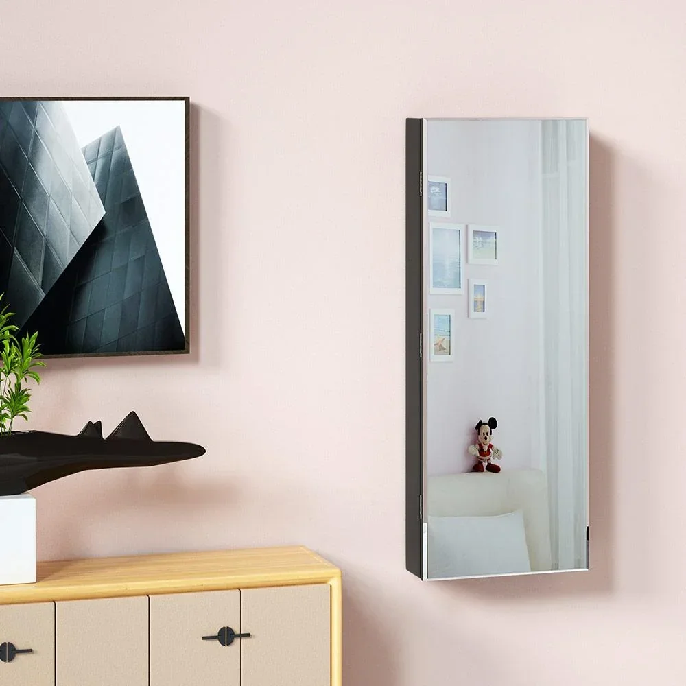 Schmuckschrank schwarz 31,5x9x110cm hängend