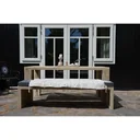Gartenbankgerüst Holz 220 cm inkl. Wasser- und schmutzabweisendem Kissen Anthrazit