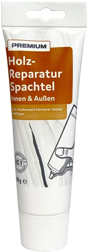Premium Holz-Reparaturspachtel weiss, 400 g
