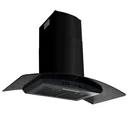 Wandhaube 756 m³/h 90 cm Edelstahl schwarz