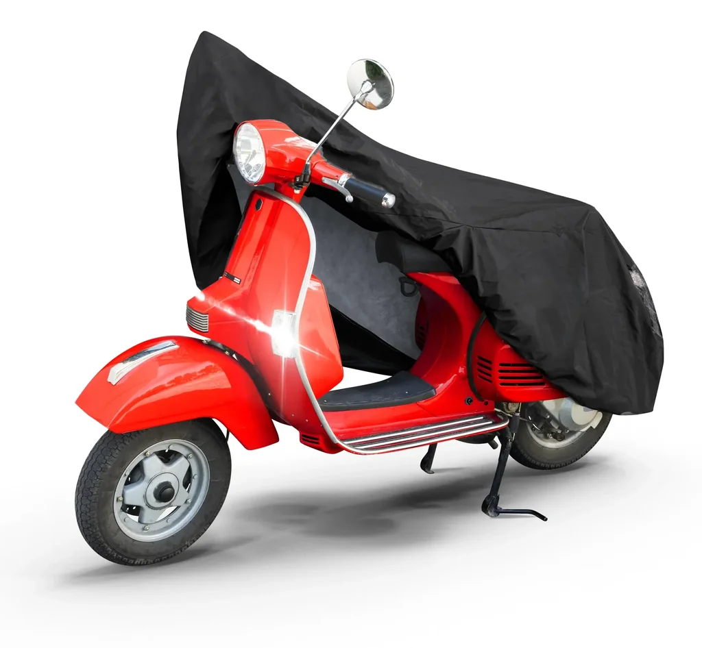 Motorrad-Garage, Vespa-Abdeckung wasserdicht Größe S - 185 x 90 x 110 cm schwarz