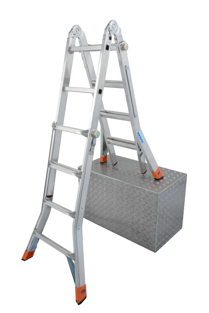 Gelenk Teleskopleiter Alu 4 x 4 Sprossen