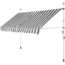 Klemmmarkise 400cm weiß/grau