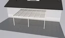Terrassendach Premium, weiß, 6110 x 4060 mm - Polycarbonat Stegplatten 16 mm, opal