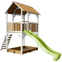 Pumba Spielturm Braun/Weiß - Lindgrüne Rutsche