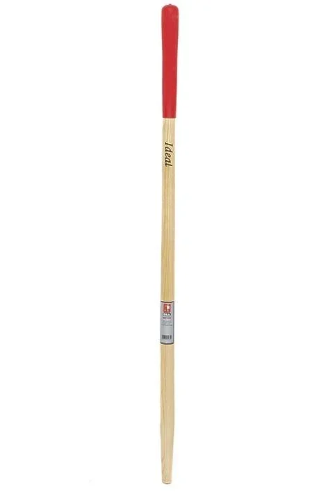 Ersatzstiel, Eschestiel 120 cm, gerade, lackiert, Handende rot, für Spaten-Spatenschaufeln