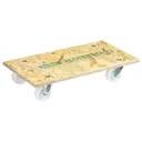 Transporthilfe MM 1141, 57,5 x 30 x 11 cm, harte Rollen Ø 75 mm, Rollenlager, OSB Platte, CO2-neutral, Tragkraft 250 kg