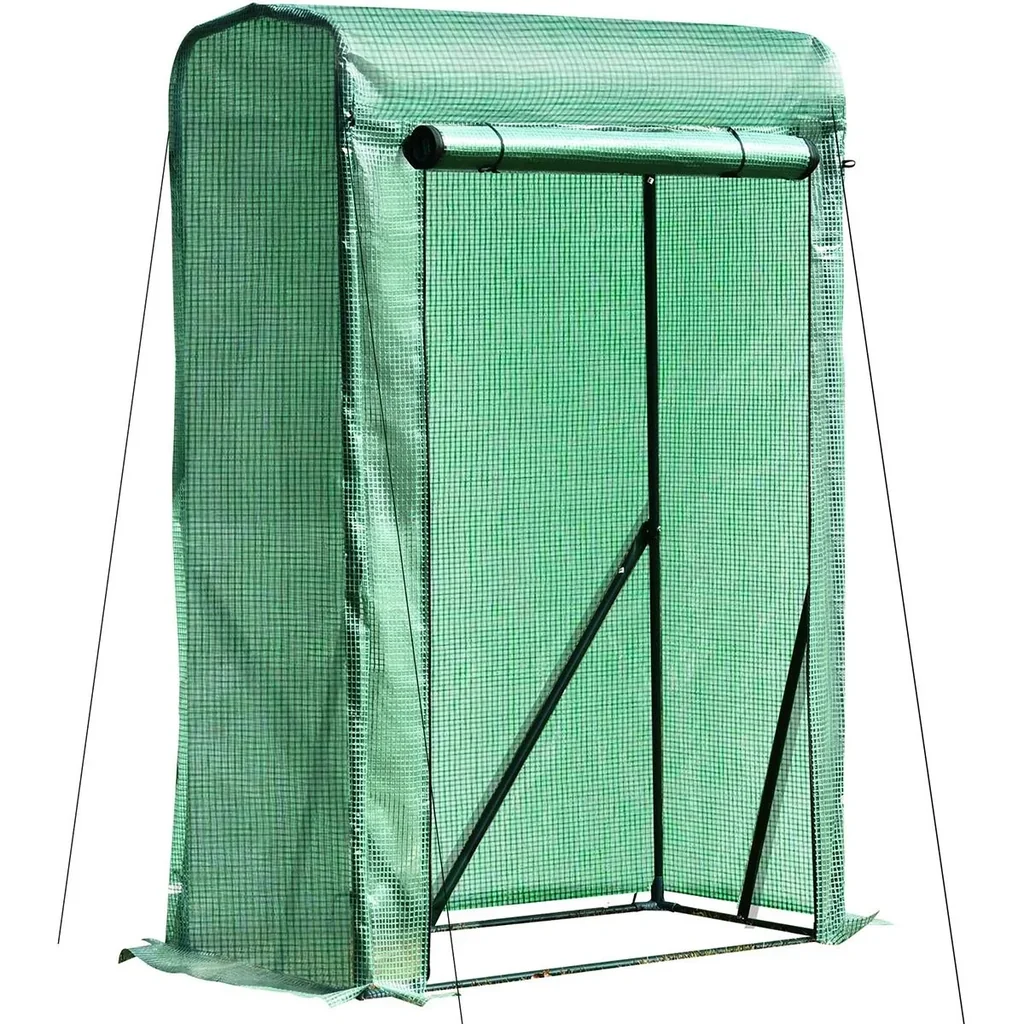 Poly-Gewächshaus - Stahl/PE - Grün - 100 x 50 x 150 cm