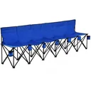 Campingbank Faltbank 6-Sitzer mit Tragetasche blau