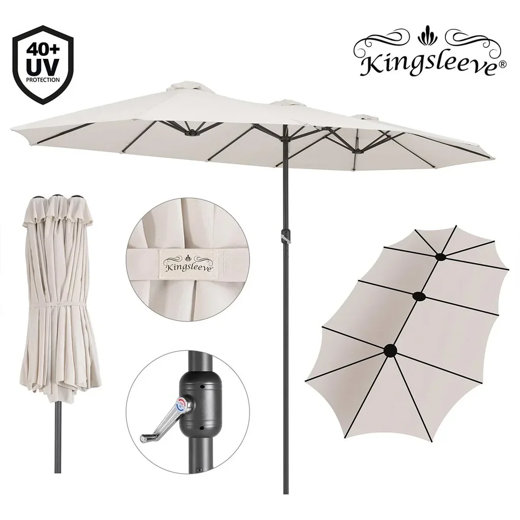 Sonnenschirm - Creme - UV-Schutz 40+