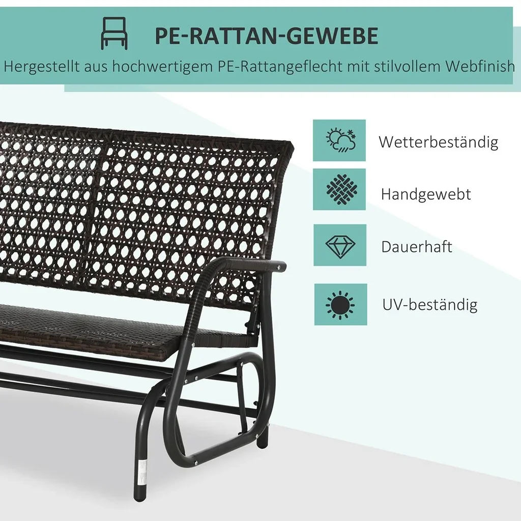 5-tlg. Gartenmöbel-Set aus PE-Rattan