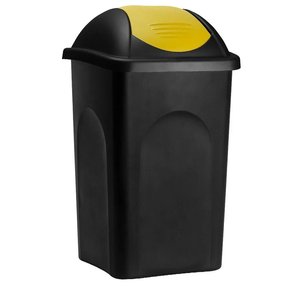 Abfallbehälter schwarz/gelb 60 Liter