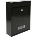 Briefkasten mit 2 Tasten - schwarz - 360x260x80 mm