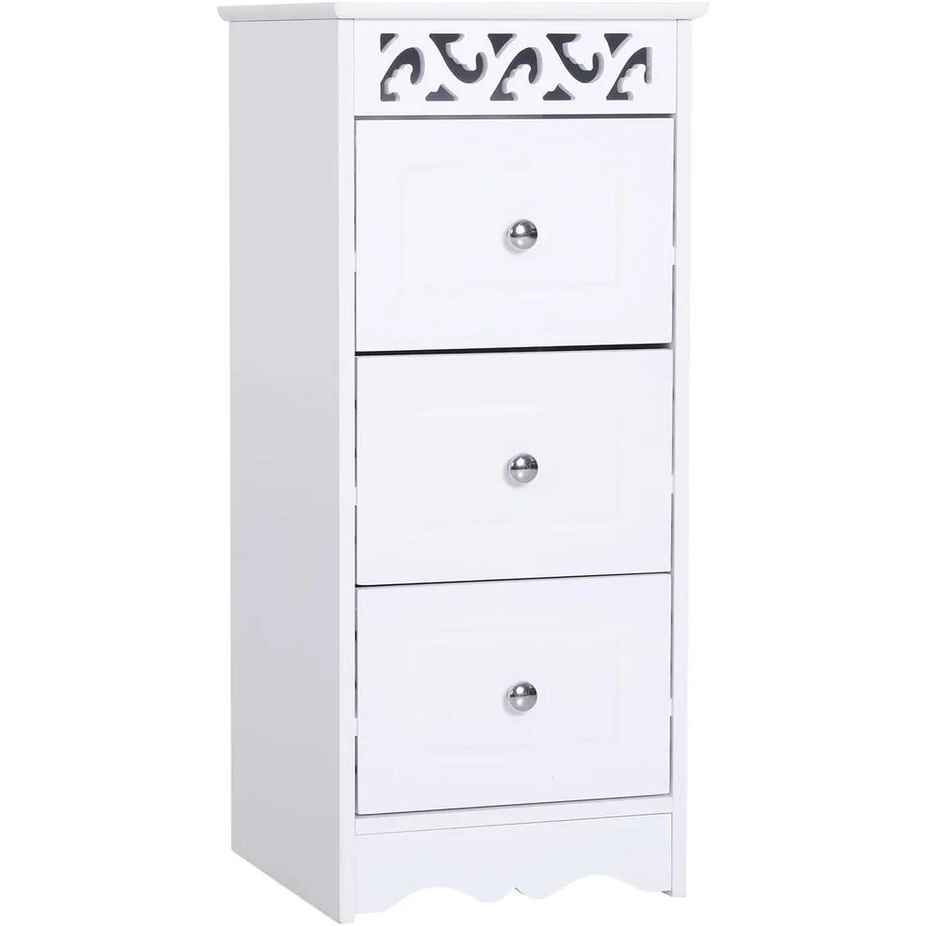 Badschrank Wäscheschrank Küchenschrank Aktenschrank MDF Weiß 29,8 x 29,8 x 68,5 cm