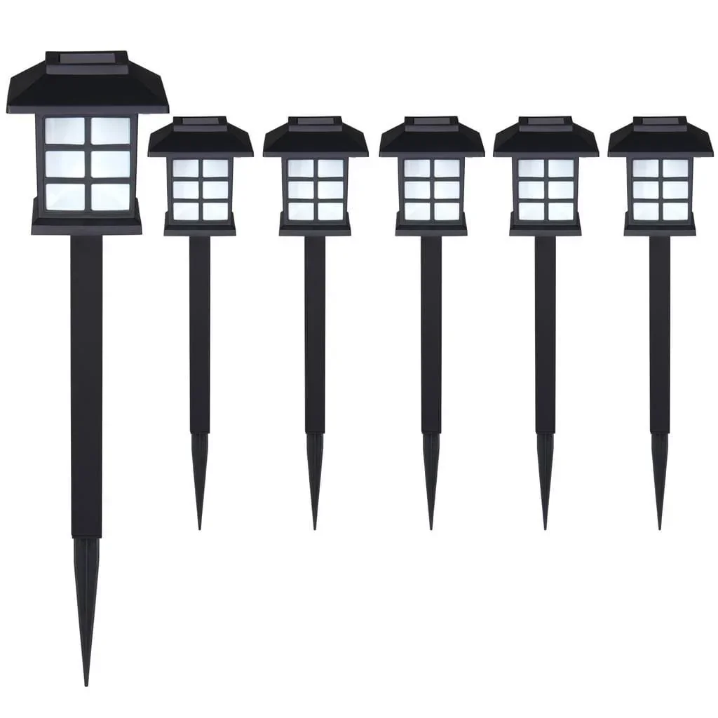6 x LED-Außen-Solarleuchten