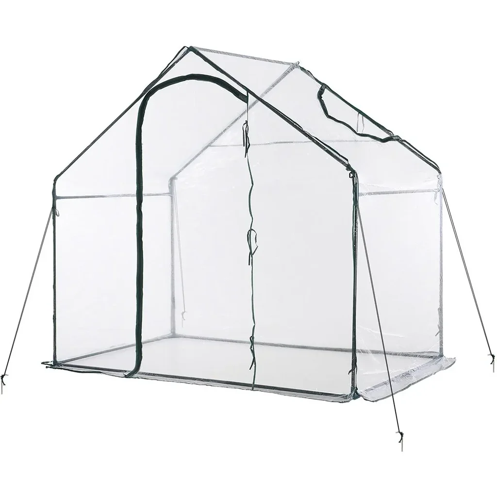 Gewächshaus mit Fenster transparent/dunkelgrün