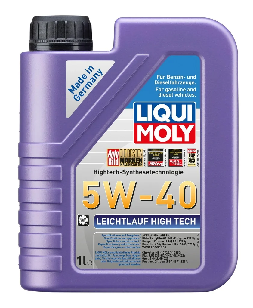 Leichtlauf-Motorenöl High Tech 5W-40, 1 Liter