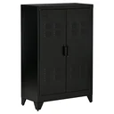 Sideboard Aktenschrank mit Lamellentüren Kleiderschrank Lagerschrank industriell Metall Schrank mit 2 verstellbaren Einl
