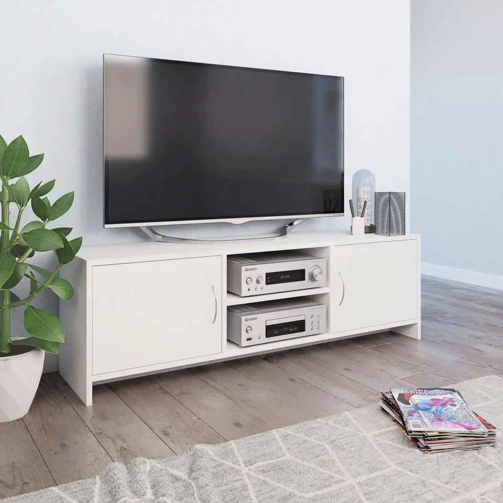 TV-Schrank 120x30x37,5 cm Spanplatte weiß