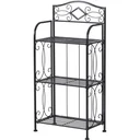 Standregal Bücherregal Lagerregal Pflanzregal Schuhregal faltbar Metall Schwarz 48 x 28 x 101,5 cm