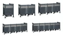 Mülltonnenverkleidung Planum 4er Box, 120 cm, antharzit