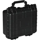 2er-Set Werkzeugkoffer Leer mit Werkzeugkiste Griff Schaumstoff wasserdicht Kunststoff Silikagel Schwarz 26 x 22 x 12 cm
