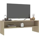TV-Schrank 120x40x40 cm weiß und Sonoma-Eiche