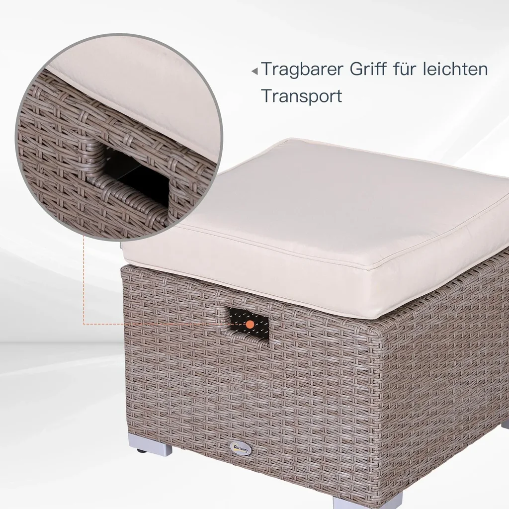 Gartenmöbel-Set 6-teilig, khaki