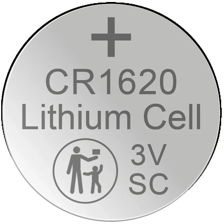 Lithium Knopfzelle CR1620, 3 Volt - 5 Stück