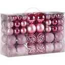 Weihnachtskugeln - Christbaumschmuck - Rosa 100 Stück.
