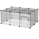 Kleintiergehege kleintierkäfig Freigehege DIY Metall Kätzchen Hase Chinchilla Multi-Winkel-Verbindungen Anti-Rutsch-Matt